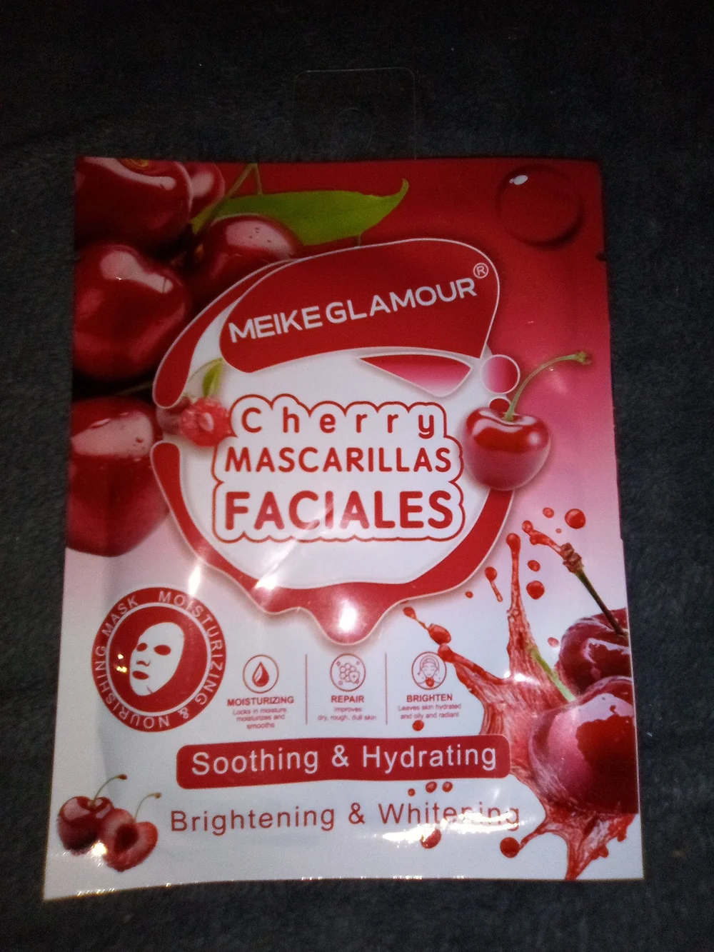 Glamour Cherry Facial Mask - Red and White Packaging